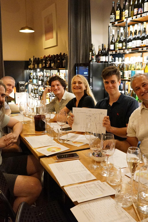 8-Tier Hungarian Wine Tasting in a Cozy Downtown Wine Bar - The first four glasses: sparkling wine and whites