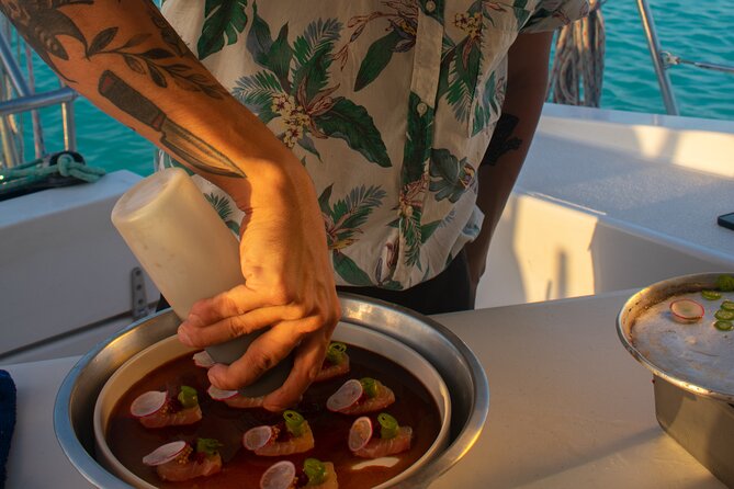 Bacalar - Gourmet Tour in Private Catamaran with Cocktails Included - Four dishes and cocktails made aboard