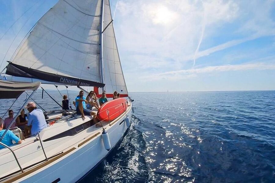 Barcelona: Coastline Boat Trip with Snacks and Cava - Barcelona from the sea