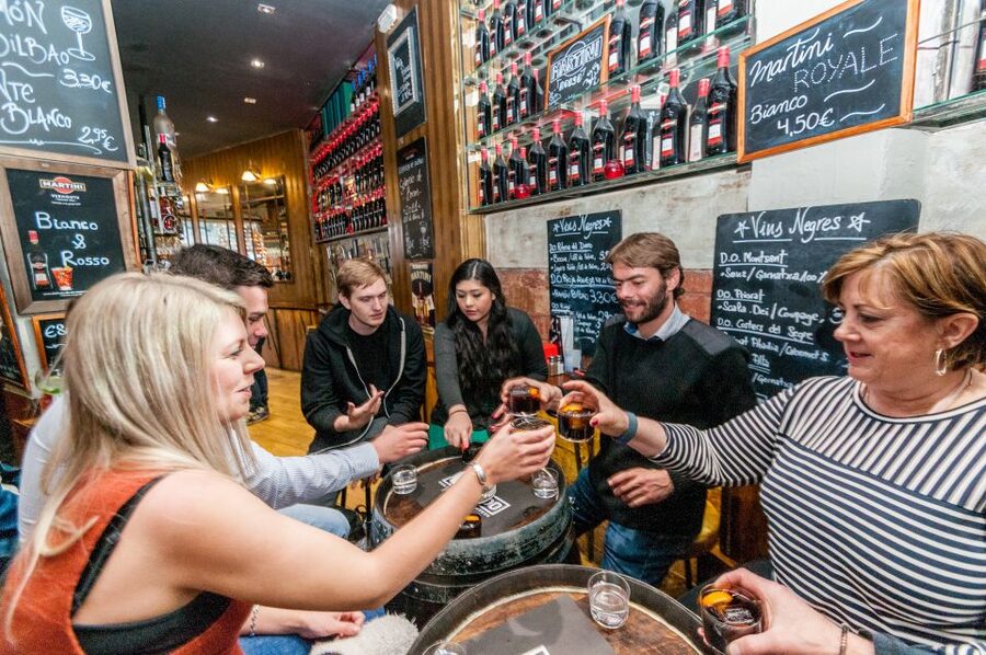 Barcelona Gourmet Food & Wine Tour with Local Expert - First stop: four tapas and local wine at a modern taberna