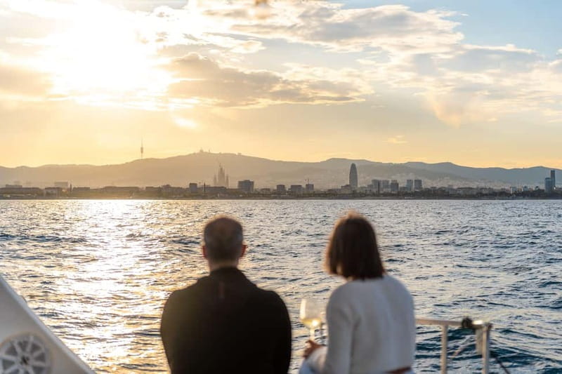 Barcelona: Sunset Catamaran Cruise with Wine and Tapa - The coastal cruise and Barcelona from the sea