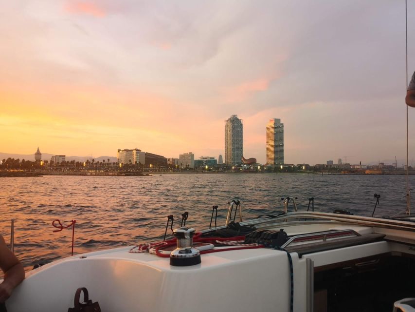 Barcelona: Sunset Sailing Experience with Snacks and Cava - Swimming, paddle boarding, and floating in Barcelona