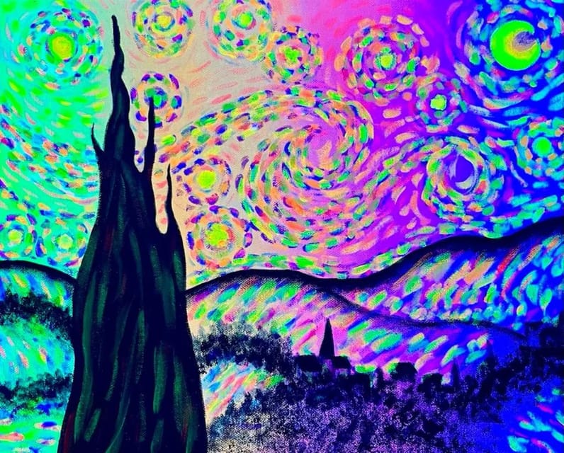 Barcelona: Wine and Van Gogh Paint and Sip Painting Class - The Van Gogh theme and your creative freedom