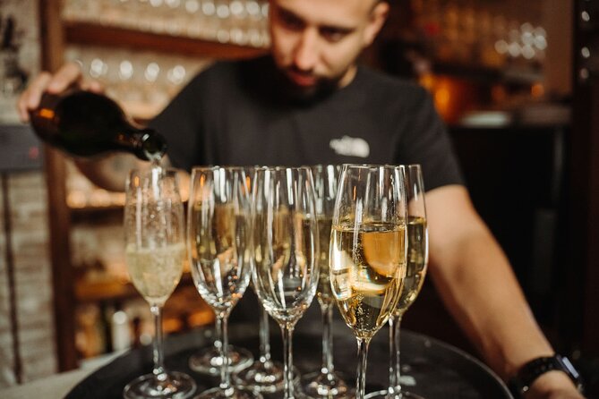 Bohemian Barcelona Neighborhood Evening Tapas & Wine Tour - Restaurant Santagustina starts with Cava