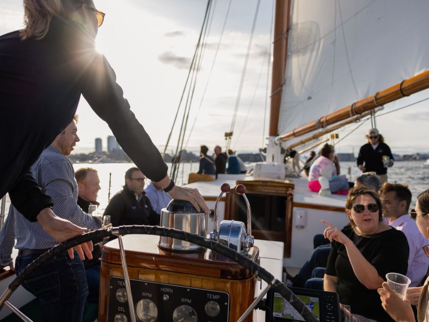 Boston: Harbor Champagne Sunset Sail from Rowes Wharf - The Inner Harbor Islands open the view