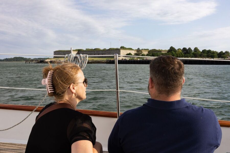 Boston: Harbor Champagne Sunset Sail from Rowes Wharf - The Adirondack schooners make the ride special