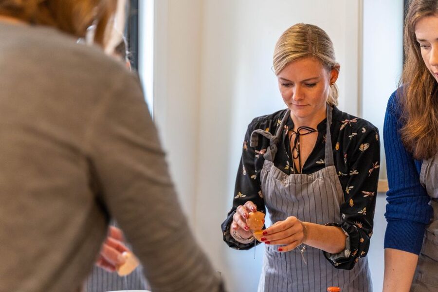 Bruges: Belgian Waffle-Making Workshop with Beer Tasting - Mixing batter in pairs