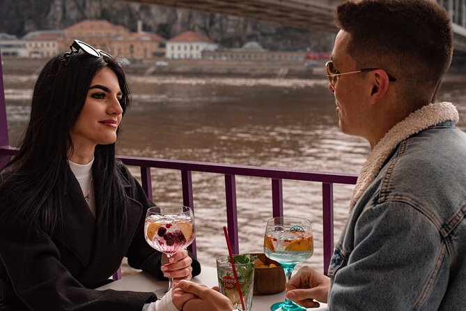 Budapest Unlimited Prosecco and Wine Cruise Day or Sunset Option - Budapest from the Danube, glass in hand