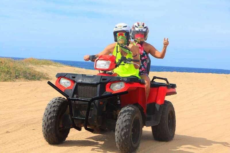 Cabo: Beach & Desert Single ATV Tour with Tequila Tasting - The best stretch: riding beside Migriño Beach