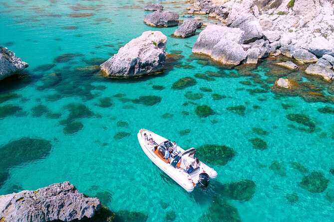 Cagliari Boat Tour with Sardatrips; Swim, Snorkeling, Sip & Snack - Calamosca and the small sea cave