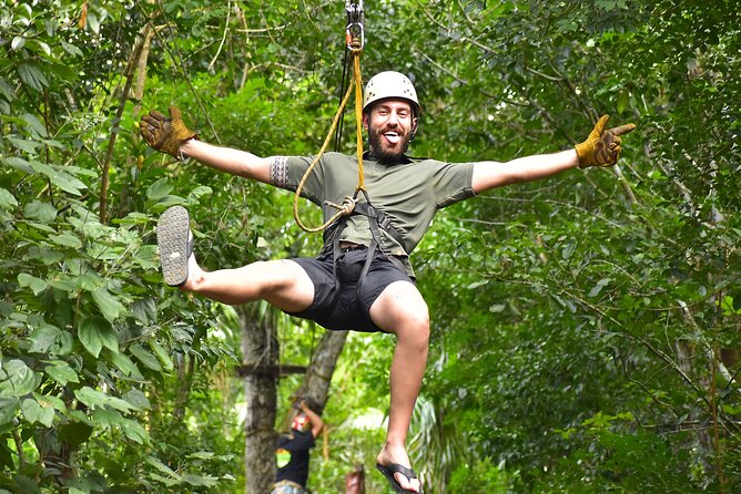 Cancun ATV Jungle Adventure, Ziplines, Cenote and Tequila Tasting - Swimming at Cenote Verde Lucero