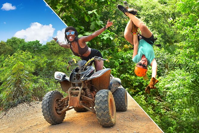 Cancun ATV Jungle Adventure, Ziplines, Cenote and Tequila Tasting - ATV riding on the Yucatan dirt track