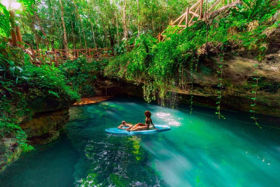Cancún: Cenotes Adventure with Tequila Tasting & Mayan Snack - The adventure park stop and the real timing