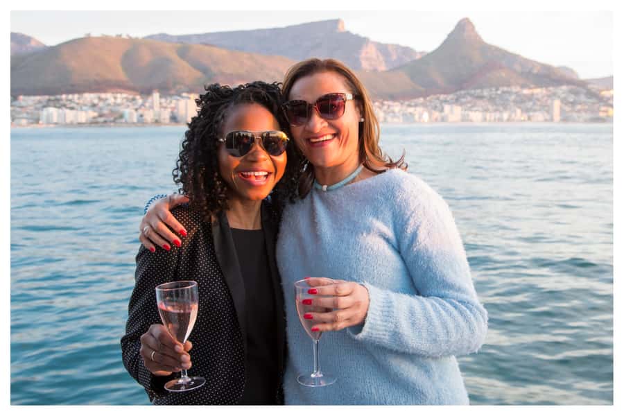 Cape Town: Sunset Champagne Cruise - Leaving the V&A Waterfront with Cape Town behind you