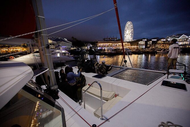 Catamaran Sunset Champagne Cruise Cape Town - Watching for whales, dolphins, and penguins