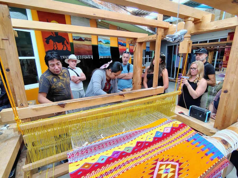 Check out Hierve el Agua, Mitla, the Tule Tree, Rugs, and a Mezcal Distillery Tour - Watching rugs take shape in Teotitlán del Valle