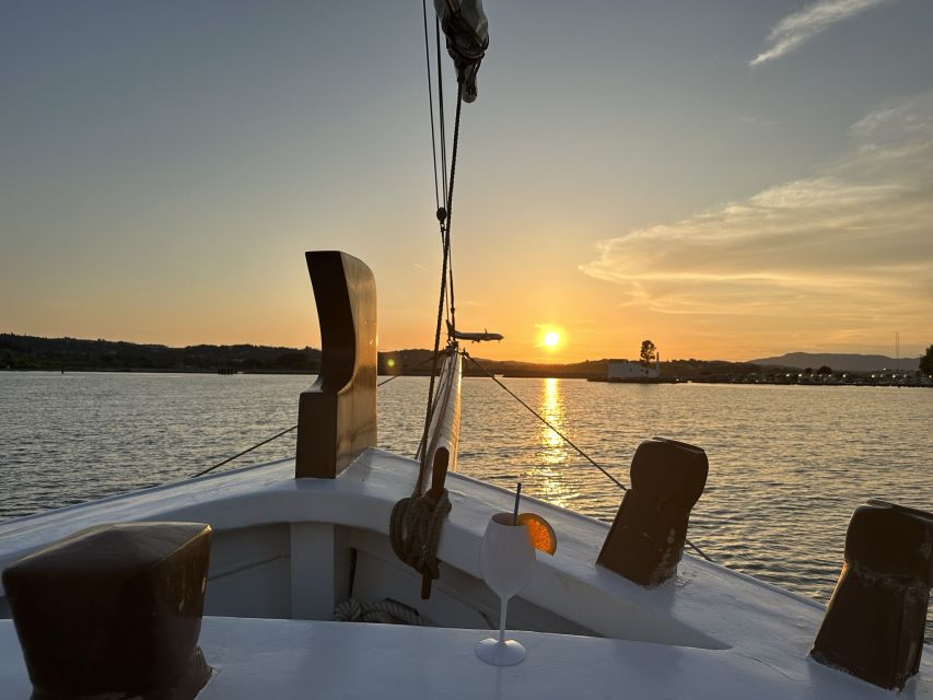 Corfu: Sunset Cruise on Classic Boat with Cocktails & Snacks - Setting out past the old fortress and Garitsa Bay