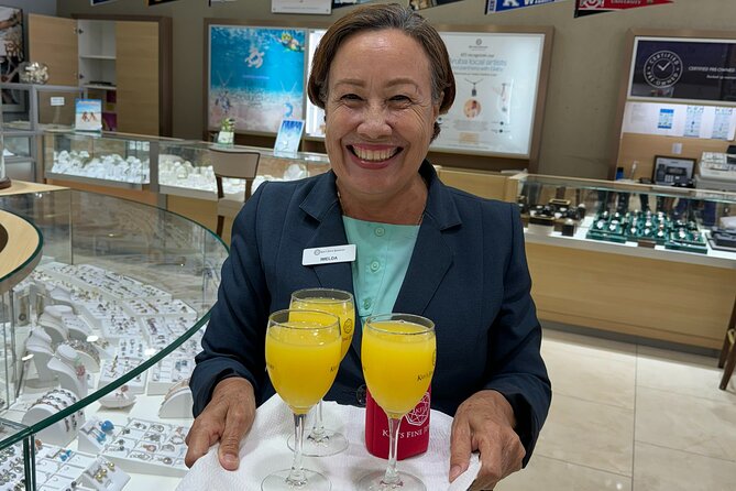 Diamond Shopping Experience with Champagne - Arriving at Kay’s Fine Jewelry in Oranjestad