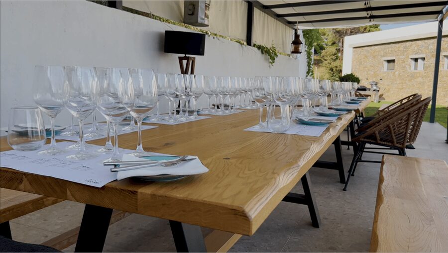 Evening of Wine and Scenic Views in Skiathos - Six glasses, with four whites leading the way