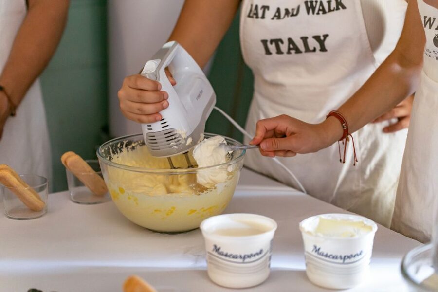 Fettuccine & Tiramisù: Cooking Class with Wine & Limoncello - Making pasta instead of just photographing it
