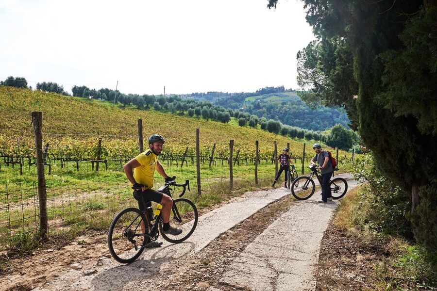 Florence: Chianti E-Bike Tour with Tuscan Lunch & Winery - A scenic stop with time to look around