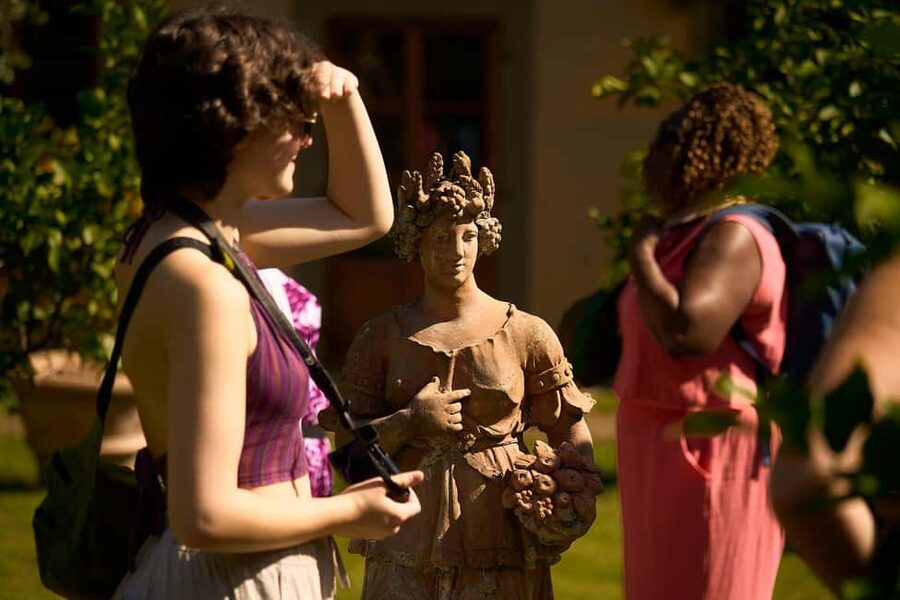 From Florence: Small Group Chianti Wine Tour with Lunch - The first winery: modern design and a working wine estate