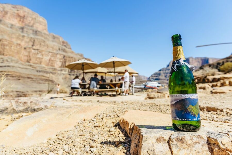 From Las Vegas: Grand Canyon Helicopter Tour with Champagne - The route from Maverick Helicopters to the Grand Canyon