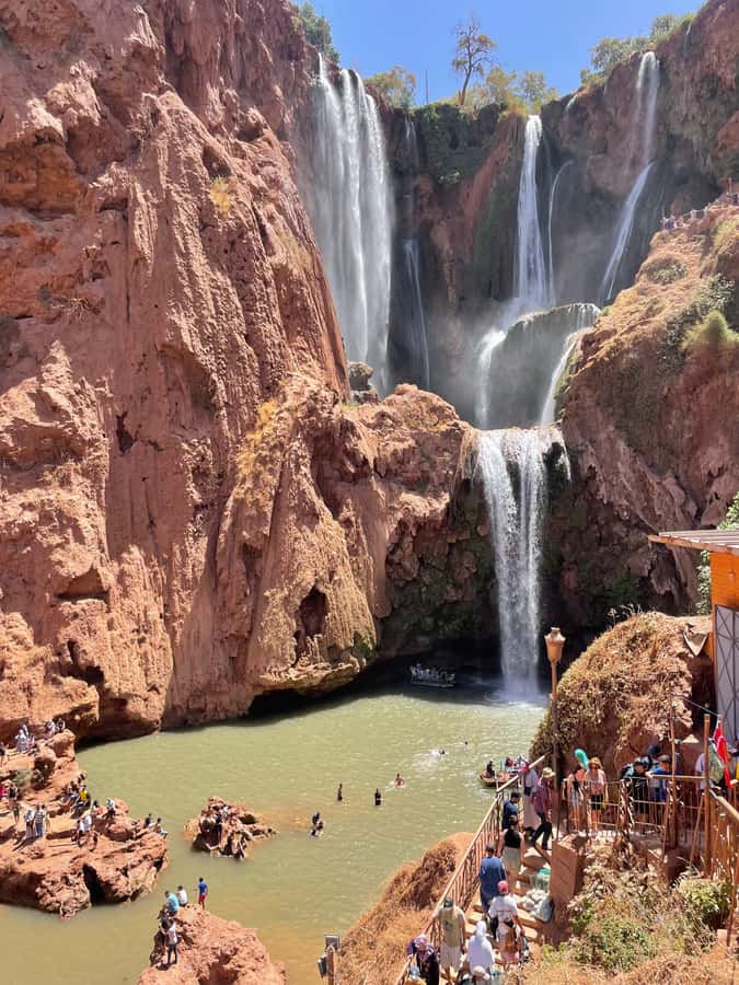 From Marrakech: Ouzoud Waterfalls Guided Hike and Boat Trip - The descent through the valley