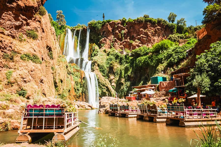From Marrakech: Ouzoud Waterfalls Guided Tour & Boat Ride - Walking down to the Al Abid River