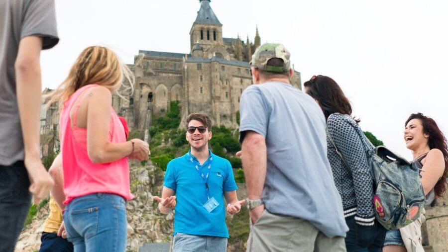 From Paris: Small-Group Mont St Michel Tour & Cider Tasting - Approaching the island and finding your bearings