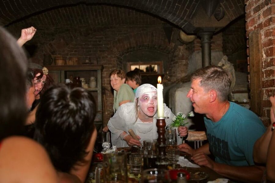 From Prague: Medieval Dinner, Show, Castle and Brewery - Copper kettles, open fire, and two Czech beers
