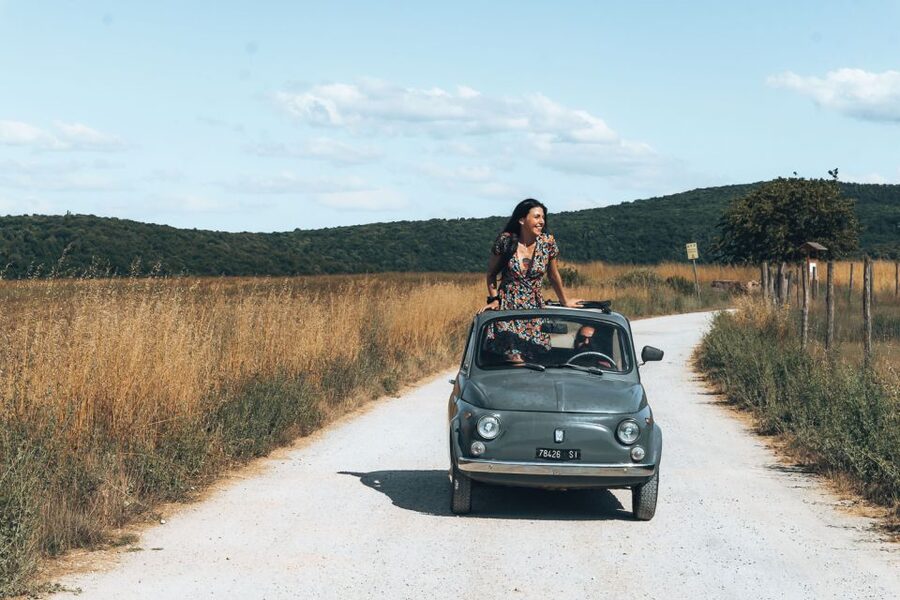 From Siena: Day Tour in a Vintage Fiat 500 with Winery - Castellina in Chianti: a useful pause