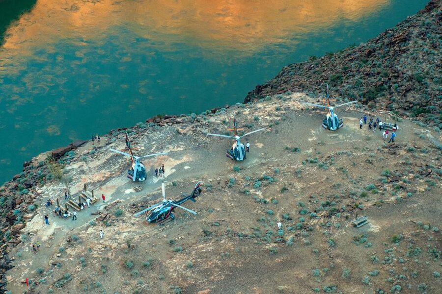 From South Rim: Grand Canyon Spirit Helicopter Tour - Marble Canyon and Point Imperial from the air