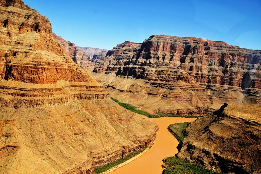 From South Rim: Grand Canyon Spirit Helicopter Tour - The Dragon Corridor delivers the biggest scale