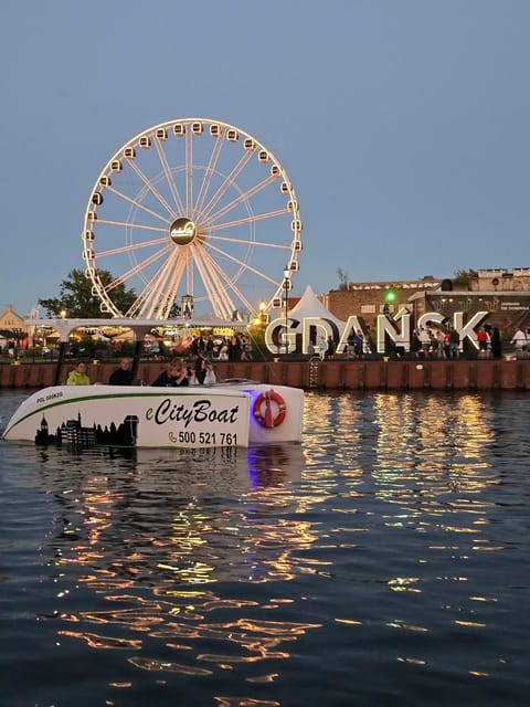Gdańsk: Motława River Eco Cruise at Sunset with Prosecco - Starting at the Boat & Bike marina