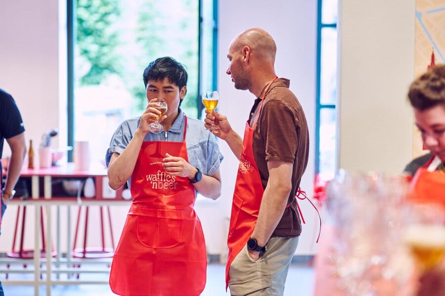 Ghent: Belgian Waffle-Making Workshop with Beer Tasting - Cooking waffles without needing kitchen skills