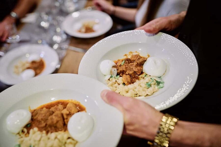 Guided Tipsy Food Tour with Drinks Included in Budapest - Street food first: soup and lángos
