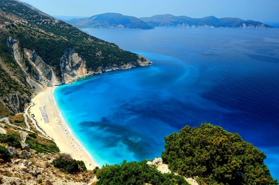 Kefalonia: Wine Tasting, Melissani, Drogarati & Fiscardo - Myrtos Beach, a viewpoint rather than a beach stop