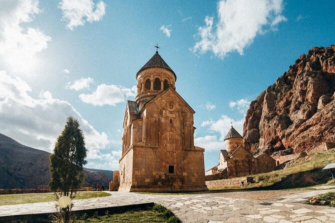 Khor Virap, Noravank & Birds' Cave Day Trip with Wine Tasting - Noravank in the red cliffs of Gnishik Canyon