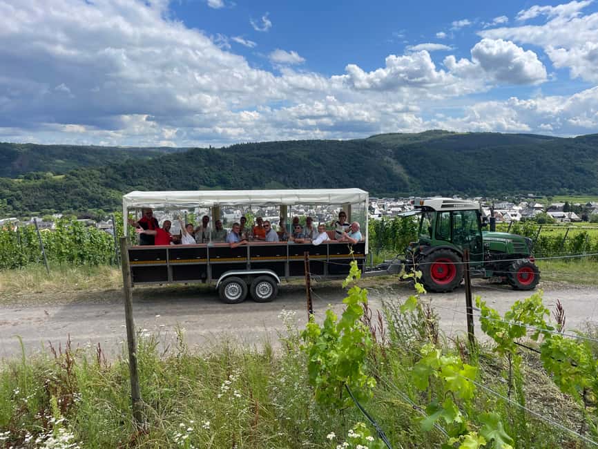 Kröv, Mosel: Covered wagon ride through the vineyards with wine tasting - The covered wagon ride through the vineyards