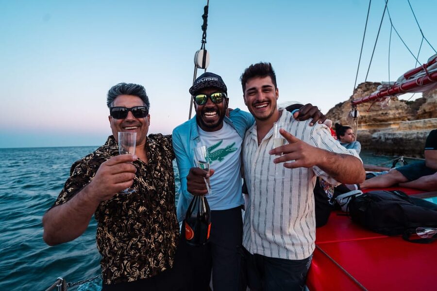 Lagos: Sunset Sail aboard a Traditional Boat with Prosecco - Leaving Lagos Marina as the sun drops