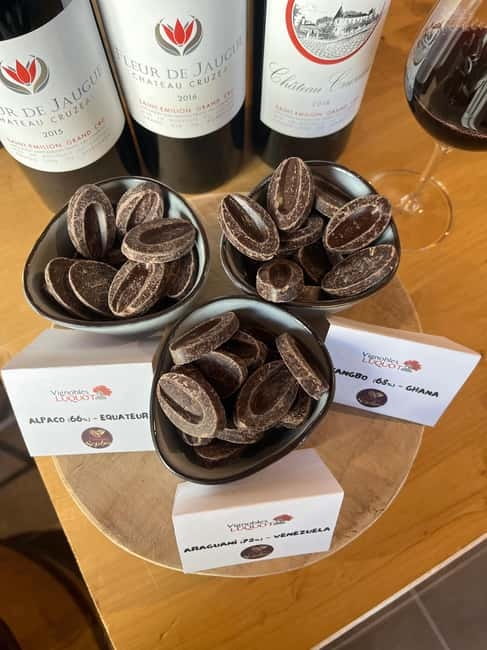 Libourne: Winery Tour with Wine and Chocolate Tasting - Follow the grapes into the vat room