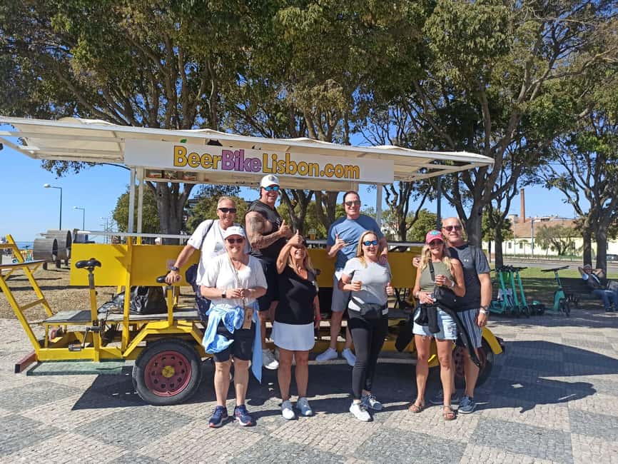 Lisbon: 1-Hour Beer, Sangria or Wine Bike Sightseeing Tour - The 25 de Abril Bridge is the main photo moment