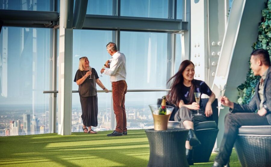 London: The Shard Entry Ticket with Champagne - Champagne at the bar, with limited places to sit