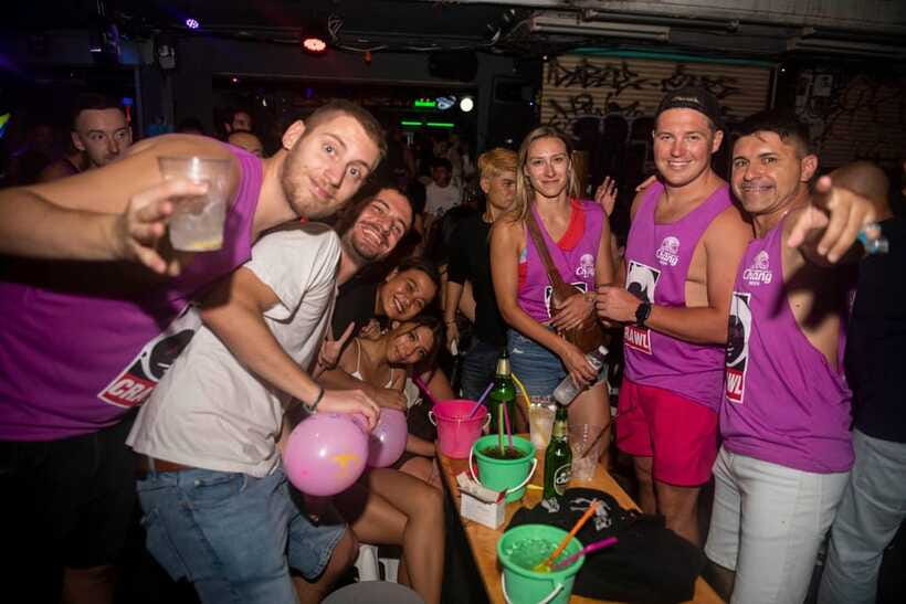 Mad Monkey Bangkok Pub Crawl - Finishing at Bucket Bar after midnight