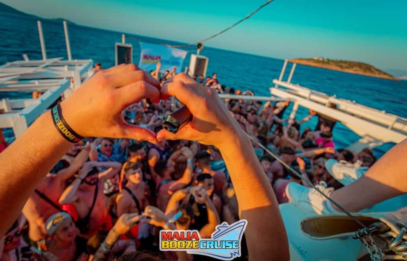 Malia: Booze Cruise Boat Party with Live Dj - Who will have the best time?