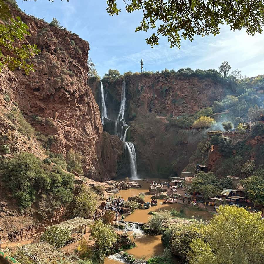 Marrakech to Ouzoud waterfalls day tour - Guide & boat ride - Leaving Marrakech in an Air-Conditioned Minibus