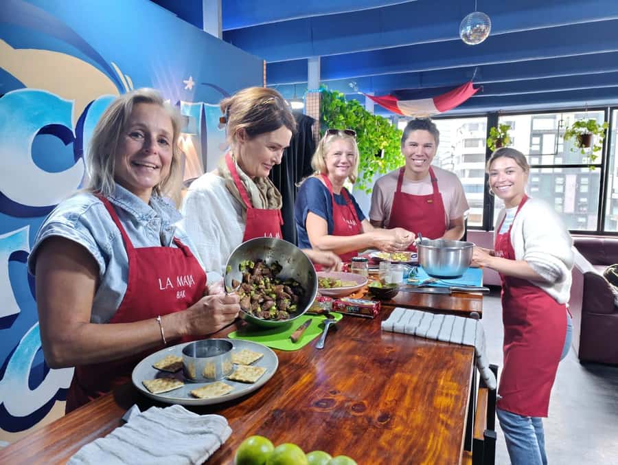 Miraflores: Amazing Peruvian Cooking Class Ceviche Seafood and Pisco Sour - Exotic fruit and the first taste of Peru