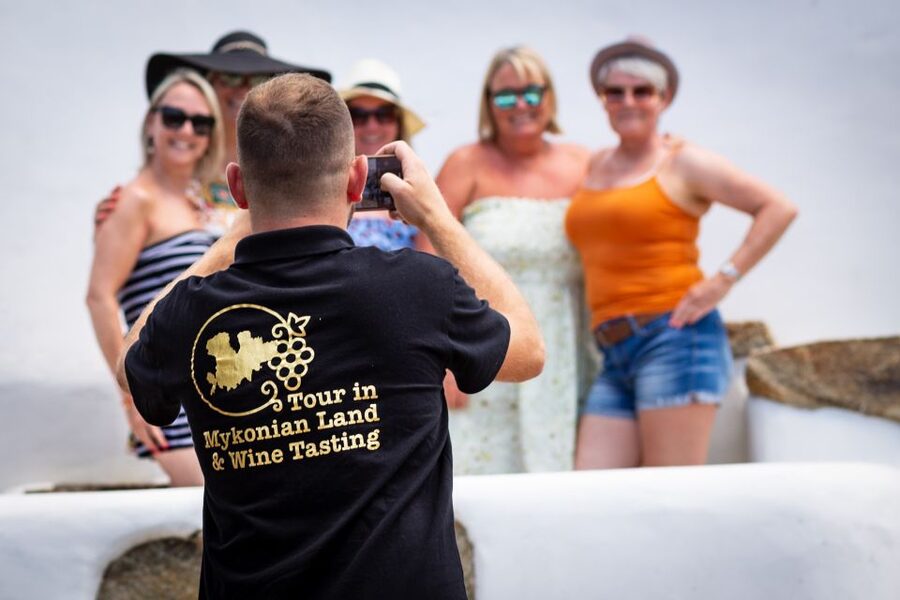 Mykonos: Winery Vineyard Experience with Food & Wine Tasting - Traditional music changes the mood