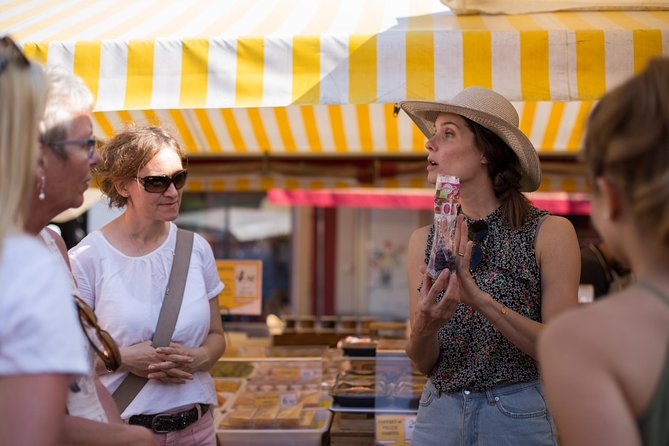 Nice Small-Group Walking Food Tour with Local Specialties & Wine Tasting - Cours Saleya: market stalls, sweets, and local conversation